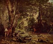 Rehbock im Wald Gustave Courbet